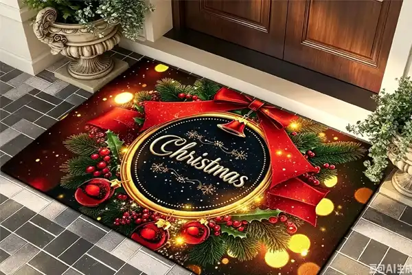 Find Christmas doormats that are easy to clean and weather-resistant
